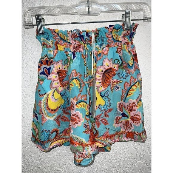 Taj by Sabrina Crippa Canna Shorts Embroidered Floral Size Small NWTS NEW (O) - Picture 6 of 12